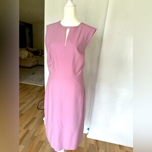J Crew Suiting pink lined sleeveless Aline dress. Size 14 TALL
